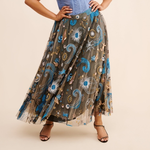 Anthropologie Geisha Designs Icon Tulle Maxi Skirt - Picture 2 of 10